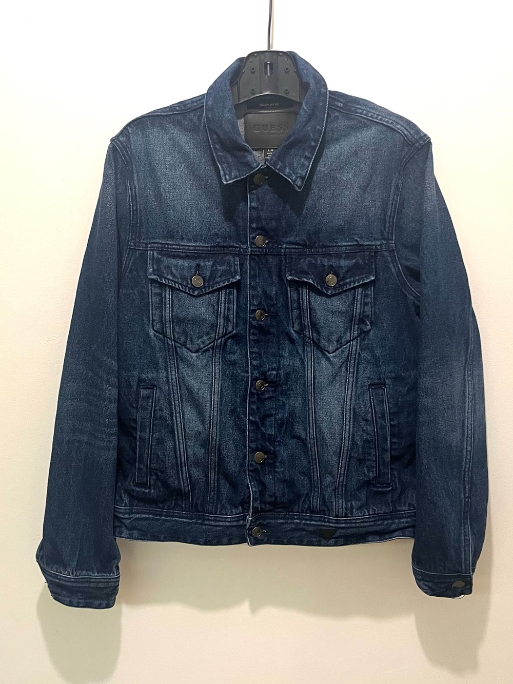 Guess Denim “Dillon” Jean Jacket in Dark Blue - Classic Trucker